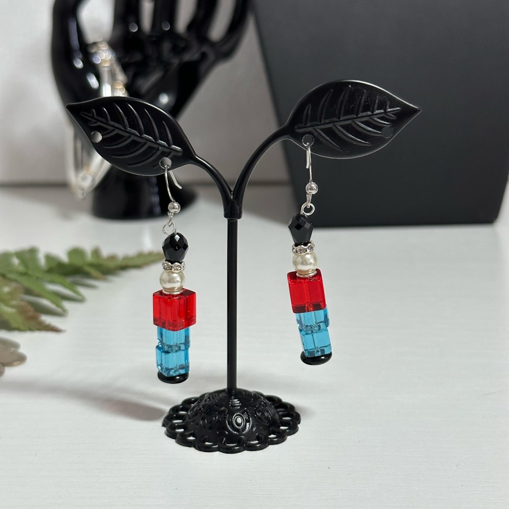 Christmas Crystal toy Nutcracker Earrings